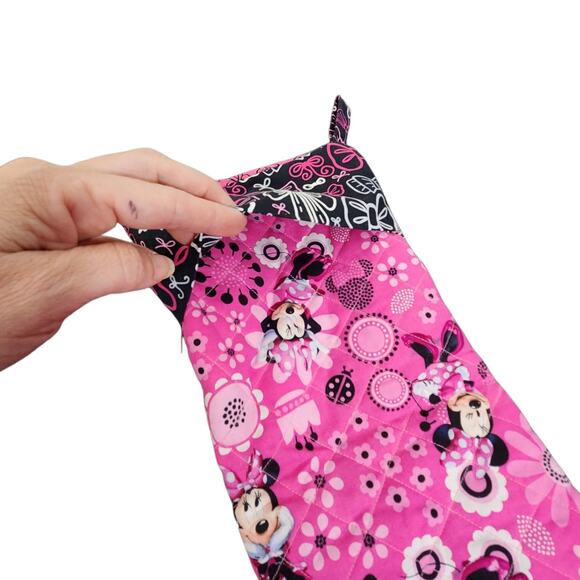 DISNEY MINNIE MOUSE HANDMADE CHRISTMAS STOCKINGS PINK QUILTED GIRL HOLIDAY - Picture 9 of 9